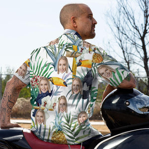Custom Hawaiian Shirts Funny Bird Design Aloha Beach Shirt For Men