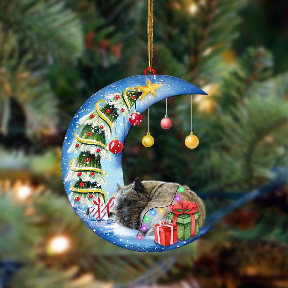 Ornament- Cairn Terrier-Sleep On The Moon Christmas Two Sided Ornament, Christmas Ornament, Car Ornament