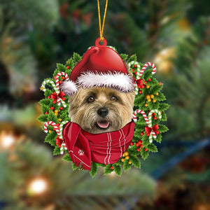 Godmerch- Ornament- Cairn Terrier 1-Xmas Bandana Hanging Ornament, Happy Christmas Ornament, Car Ornament