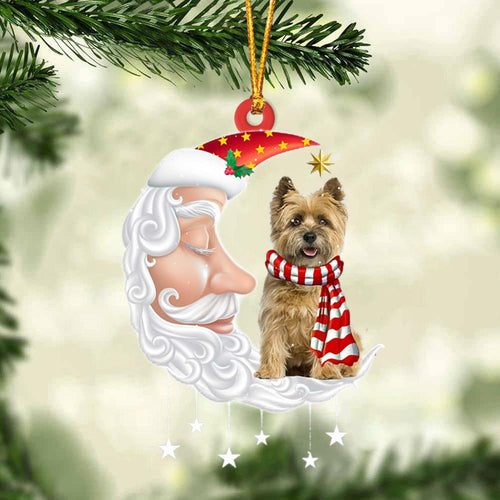 Cairn Terrier 1 With Santa Christmas Ornament Dog Christmas Ornament
