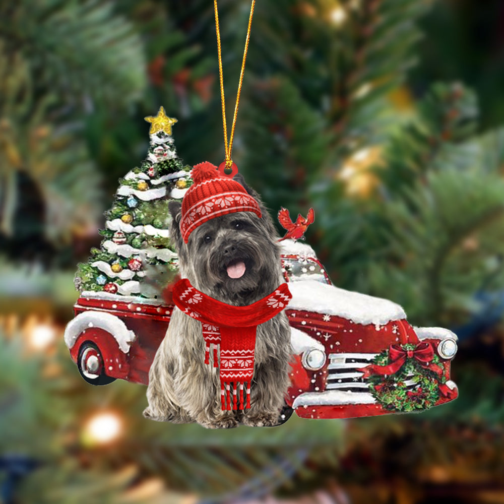 Godmerch- Ornament- Cairn Terrier 2-Christmas Car Two Sided Ornament, Happy Christmas Ornament, Car Ornament