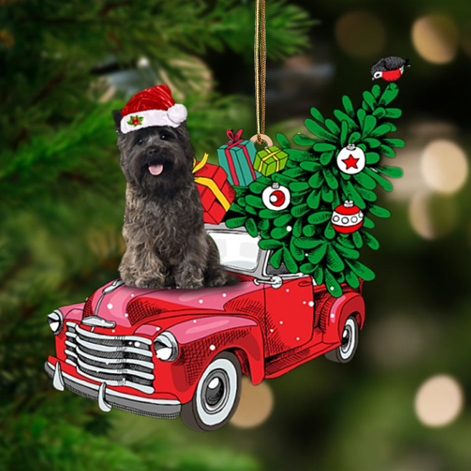 Godmerch- Ornament- Cairn Terrier 2-Pine Truck Hanging Ornament, Happy Christmas Ornament, Car Ornament