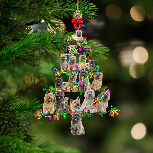 Cairn Terrier-Christmas Tree Lights-Two Sided Ornament