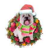 Godmerch- Ornament- Cairn Terrier Christmas Ornament, Happy Christmas Ornament, Car Ornament
