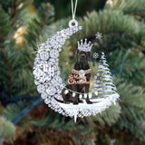 Cane Corso Diamond Moon Merry Christmas Ornament Dog Ornaments
