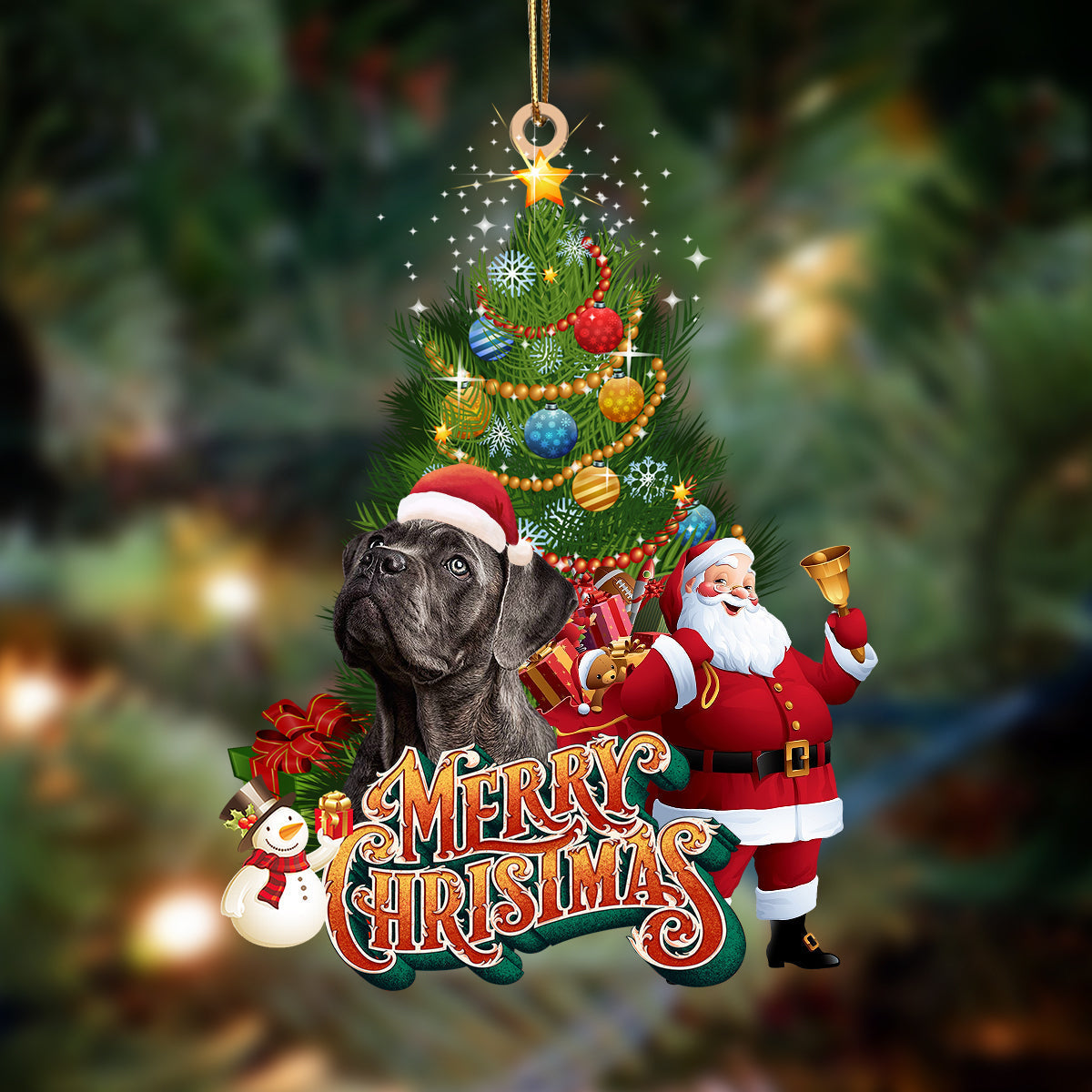 Godmerch- Ornament- Cane Corso-Christmas Tree&Dog Hanging Ornament, Happy Christmas Ornament, Car Ornament