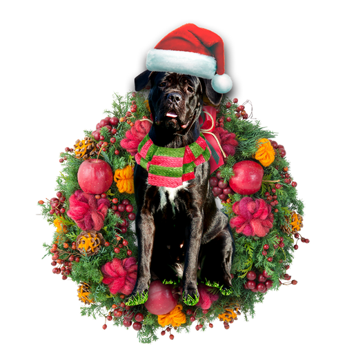 Godmerch- Ornament- Cane Corso Christmas Ornament, Happy Christmas Ornament, Car Ornament