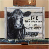Cow Live Like Someone Canvas Wall Art, Wall Decor Visual Art