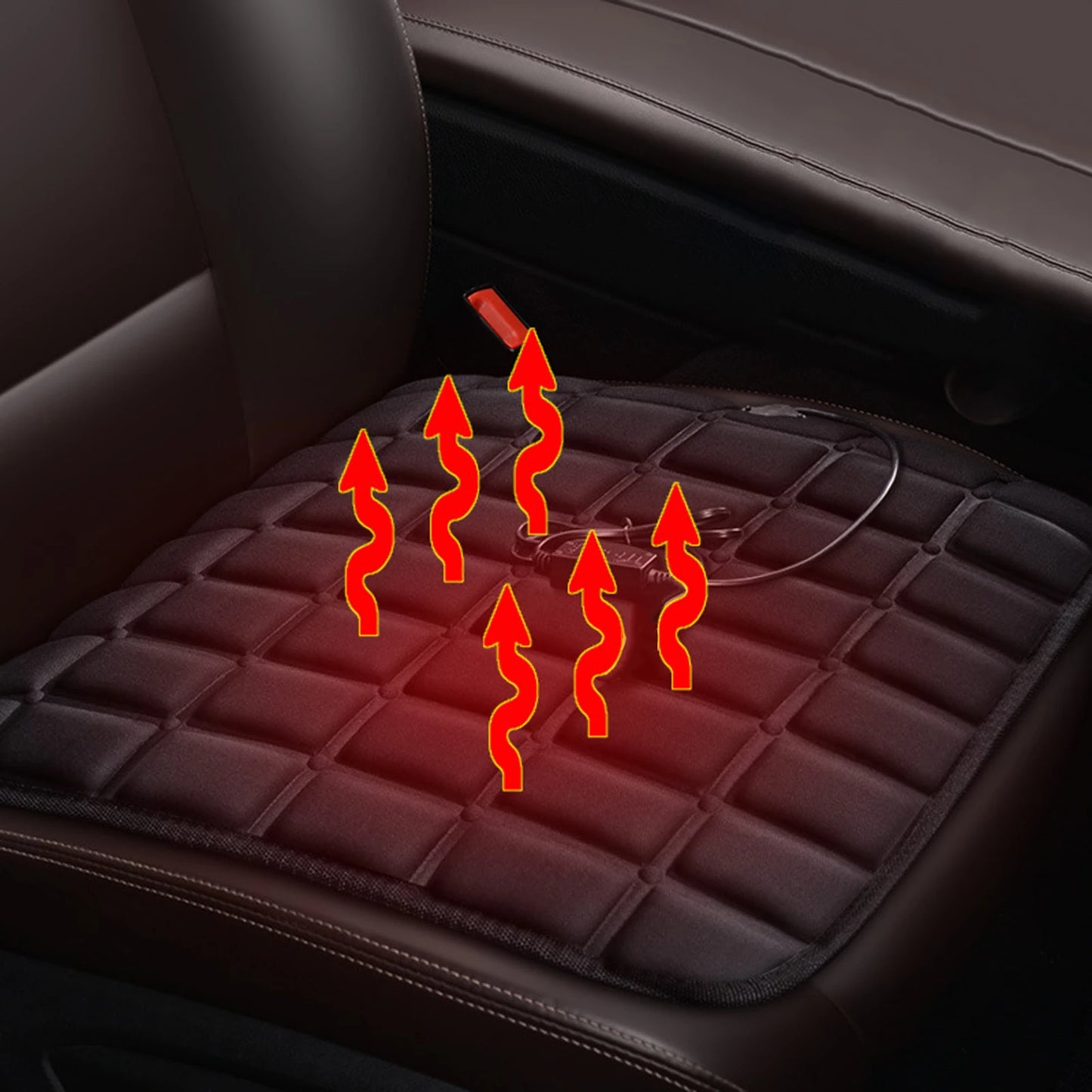 Heated Seat Cushion Seat Pad Heated Bleacher Cushion Portable Heating Pad For Car, Office Chair
