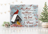 Cardinal Bird Canvas Wall Art - Cardinal My Mind Still Talks To You Canvas Wall Art Home House Decor