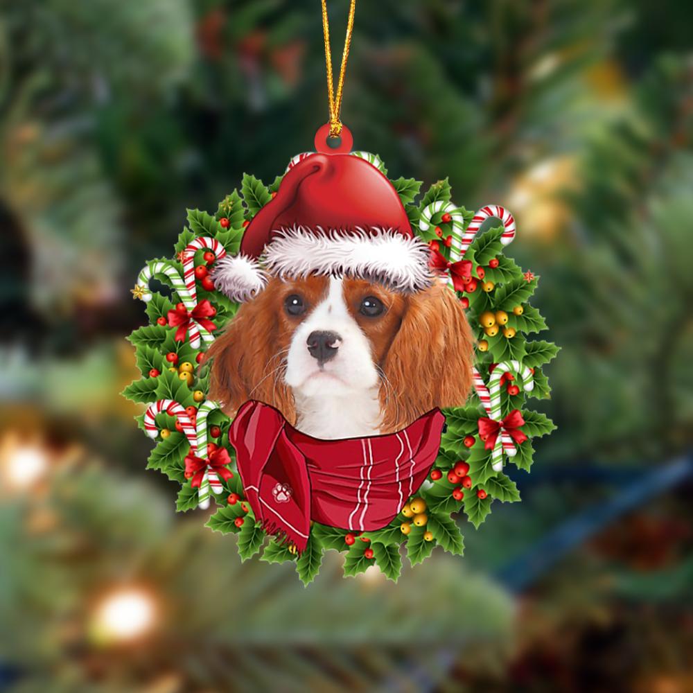 Ornament- Cavalier King Charles Spaniel 1-Xmas Bandana Hanging Ornament, Christmas Ornament, Car Ornament