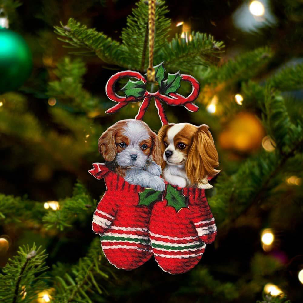 Cavalier King Charles Spaniel Ch Inside Your Gloves Christmas Holiday-Two Sided Ornament, Christmas Ornament