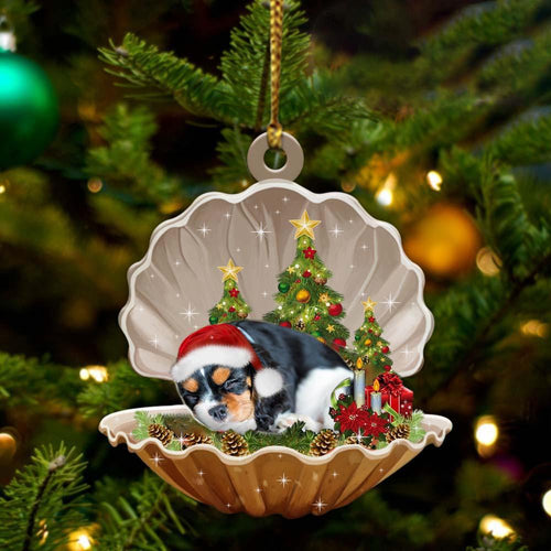 Cavalier King Charles Spaniel (2)-Sleeping Pearl In Christmas Two Sided Ornament