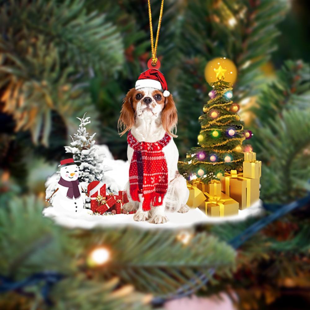 Godmerch- Ornament- Cavalier King Charles Spaniel Christmas Ornament Dog Ornament, Car Ornament, Christmas Ornament