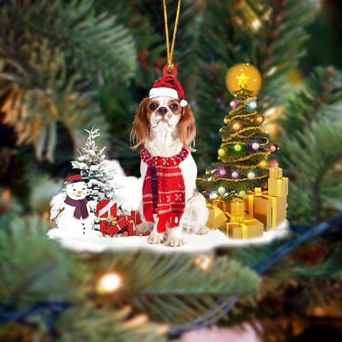 Godmerch- Ornament- Cavalier King Charles Spaniel Christmas Ornament Dog Ornament, Car Ornament, Christmas Ornament