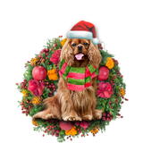 Godmerch- Ornament- Cavalier King Charles Spaniel Christmas Ornament, Happy Christmas Ornament, Car Ornament