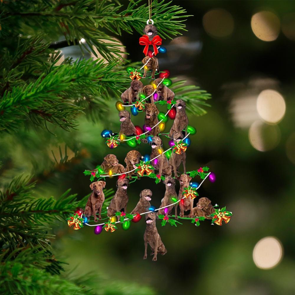 Chesapeake Bay Retriever-Christmas Tree Lights-Two Sided Ornament