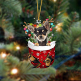 Godmerch- Ornament- Chihuahua-In Christmas Pocket Two Sides Ornament, Happy Christmas Ornament, Car Ornament