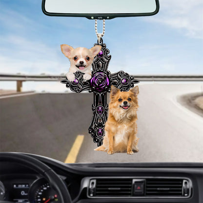 Chihuahua Pray For God Car Hanging Ornament Dog Pray For God Ornament Godmerch
