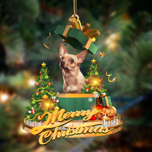 Godmerch- Ornament- Chihuahua2-Christmas Gifts&dogs Hanging Ornament, Happy Christmas Ornament, Car Ornament