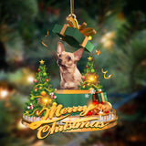Godmerch- Ornament- Chihuahua2-Christmas Gifts&dogs Hanging Ornament, Happy Christmas Ornament, Car Ornament