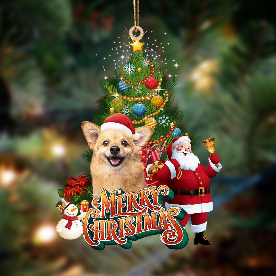 Godmerch- Ornament- Chihuahua 4-Christmas Tree&Dog Hanging Ornament, Happy Christmas Ornament, Car Ornament