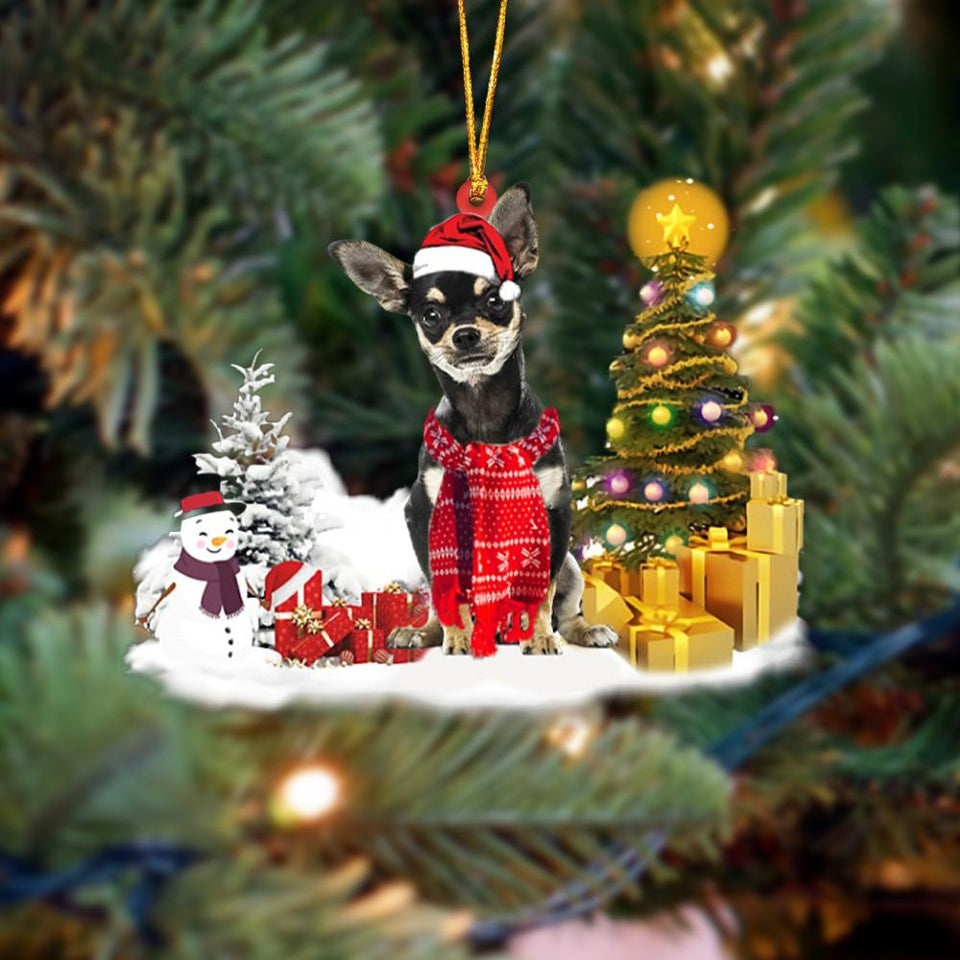 Chihuahua Christmas Ornament Christmas Tree Hanging Acrylic Ornament Gift