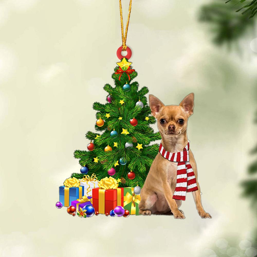Godmerch- Ornament- Chihuahua-Christmas Star Hanging Ornament, Happy Christmas Ornament, Car Ornament
