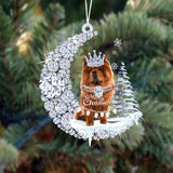 Chow Chow Diamond Moon Merry Christmas Ornament Christmas Gift For Dog Lover