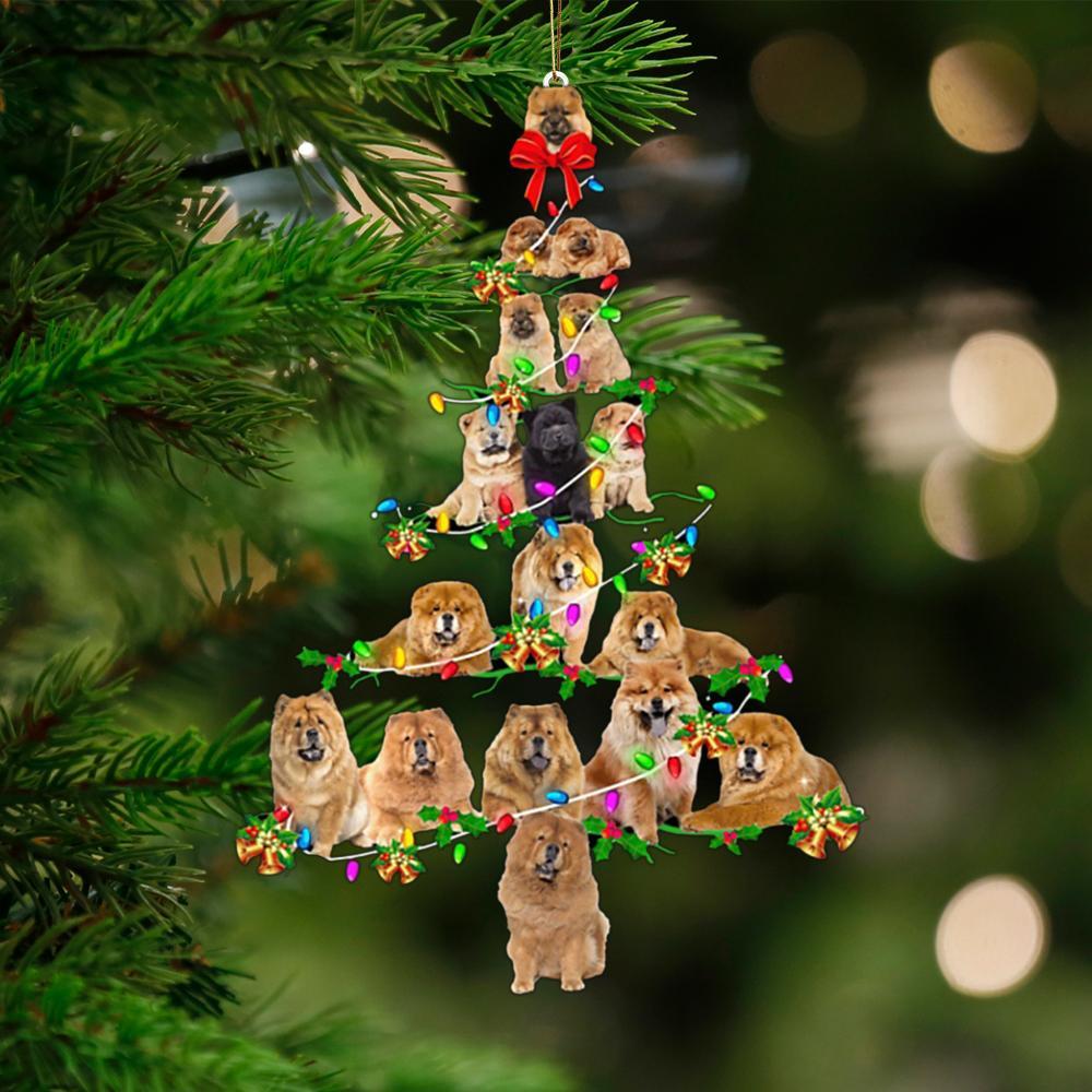 Chow Chow-Christmas Tree Lights-Two Sided Ornament