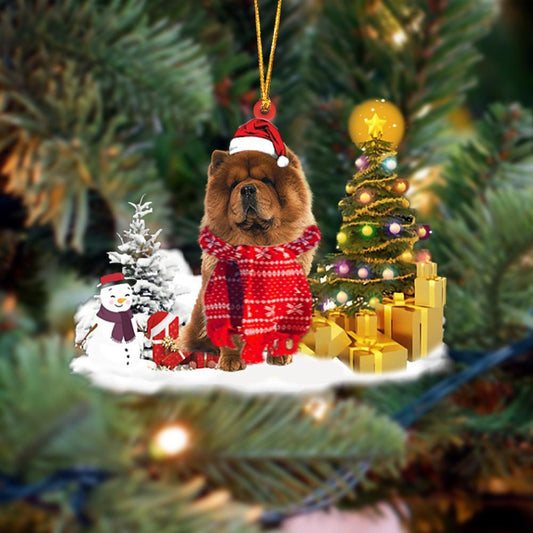 Godmerch- Ornament- Chow Chow Christmas Ornament Dog Ornament, Car Ornament, Christmas Ornament