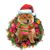 Godmerch- Ornament- Chow Chow Christmas Ornament, Happy Christmas Ornament, Car Ornament
