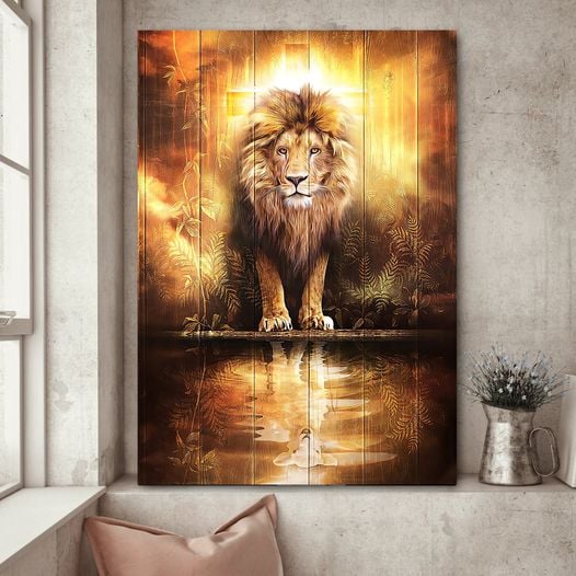 Jesus Lion And Lamb Christian Are Alway Strong - Matte Canvas