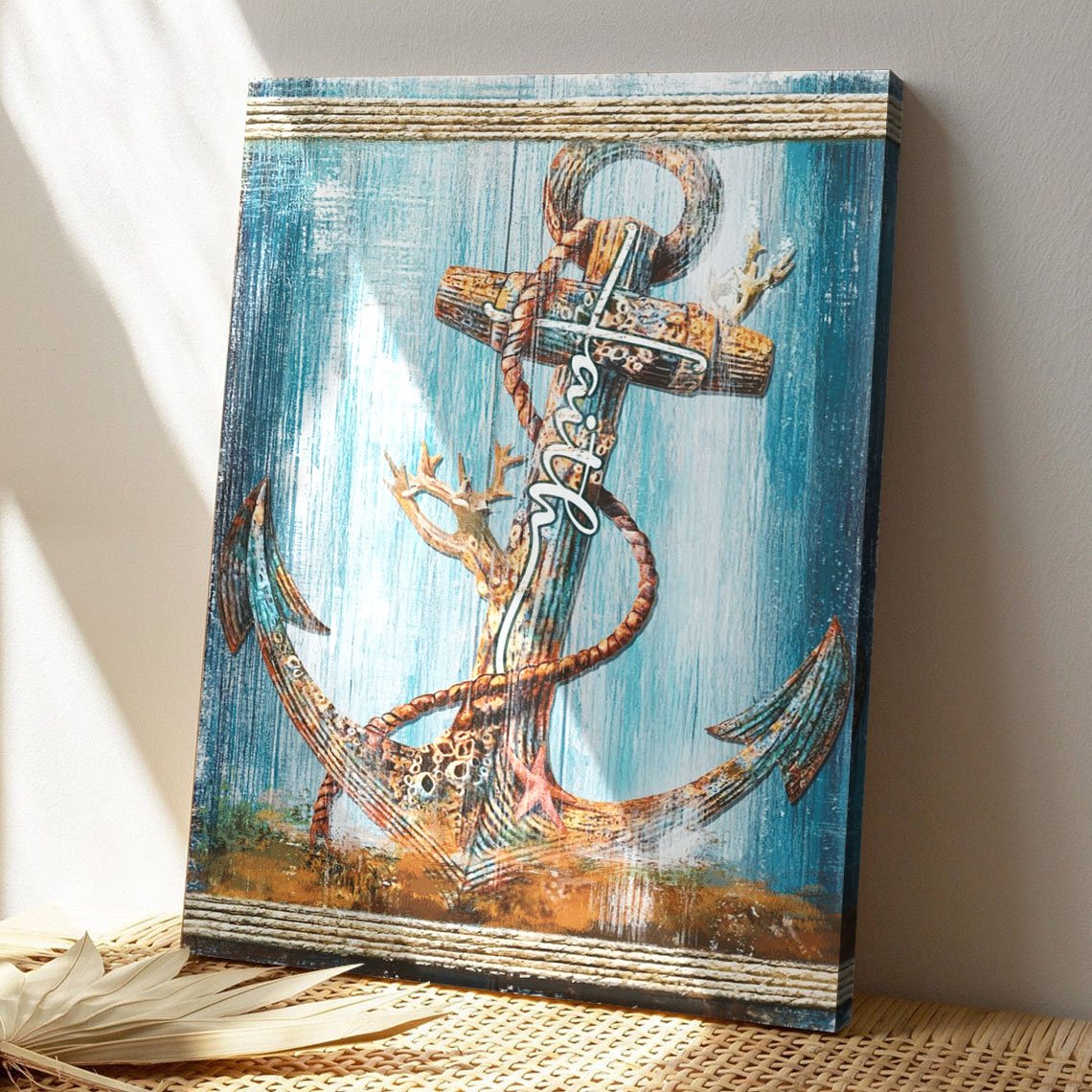 Christian - Faith - Amazing Anchor Under The Sea - Bible - Matte Canvas