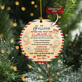 Personalized Ornament Gift for Daughter Never Feel That You Are Alone Car Ornament