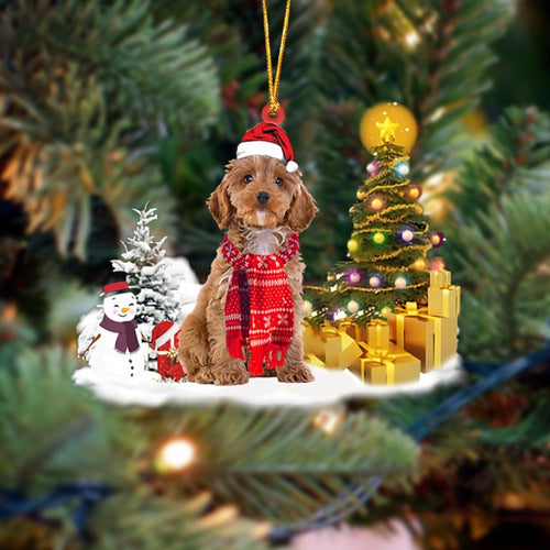 Godmerch- Ornament- Cockapoo Christmas Ornament Dog Ornament, Car Ornament, Christmas Ornament