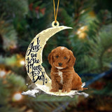 Godmerch- Cockapoo I Love You To The Moon And Back Hanging Ornament Dog Ornament, Car Ornament, Christmas Ornament