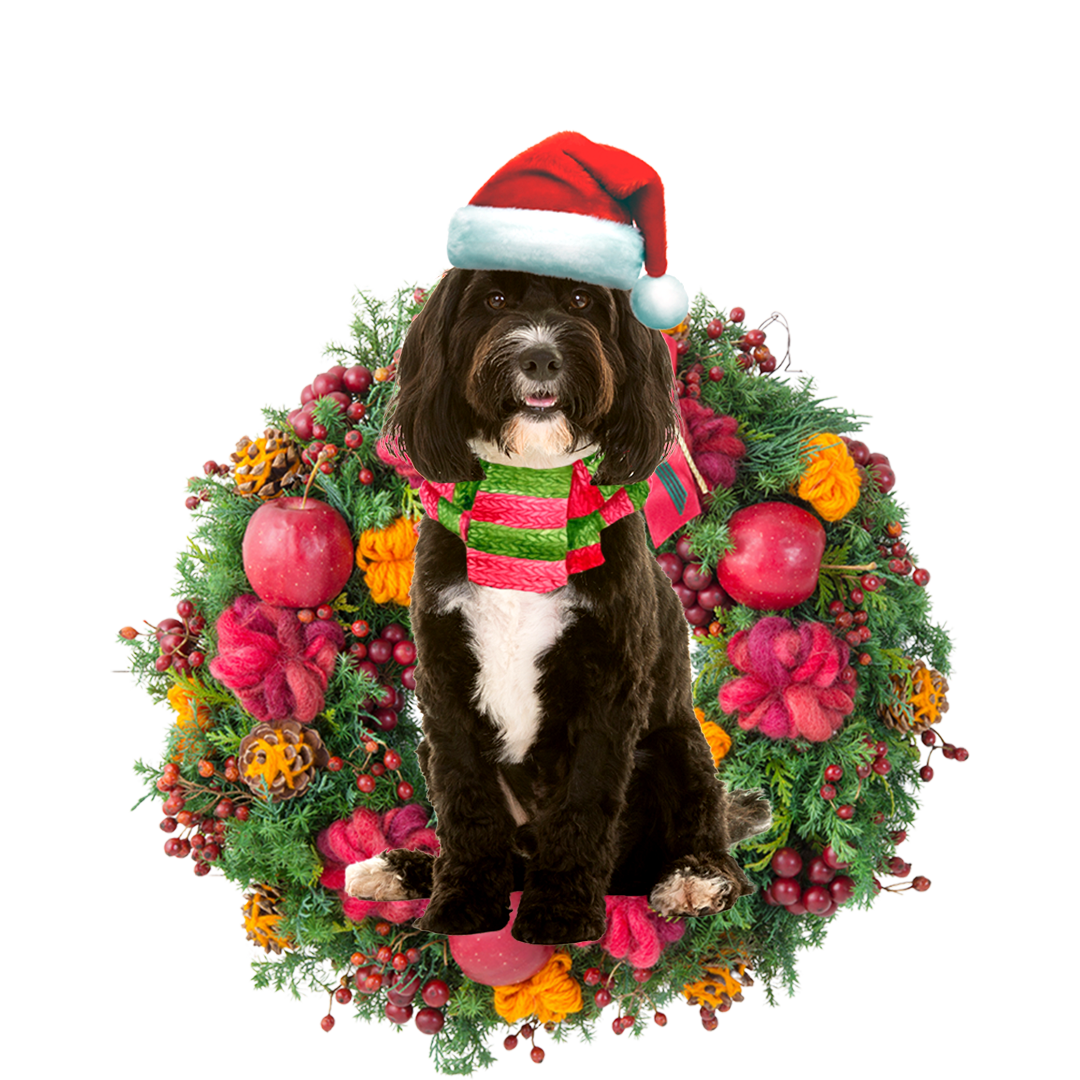 Godmerch- Ornament- Cockapoo Christmas Ornament, Happy Christmas Ornament, Car Ornament
