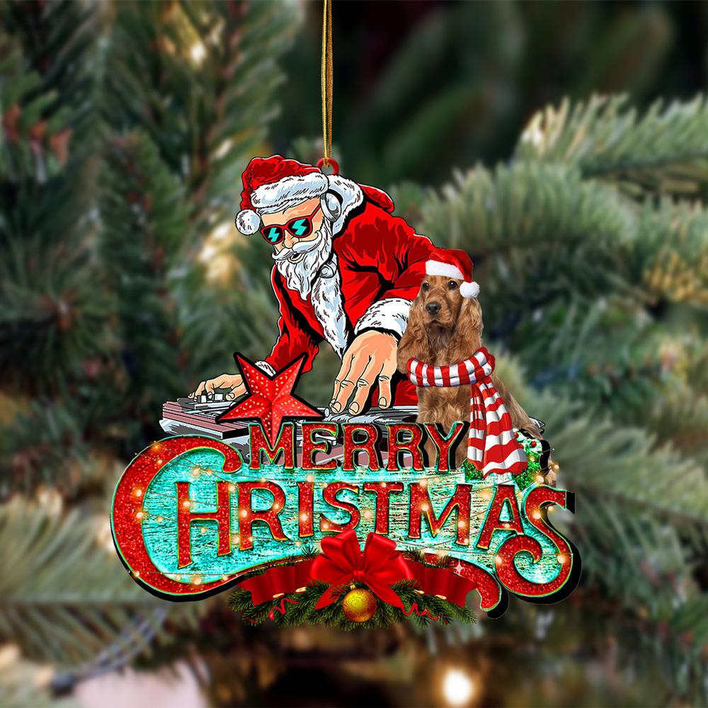 Cocker Spaniel (2)-Christmas Rock Two Sided Ornament