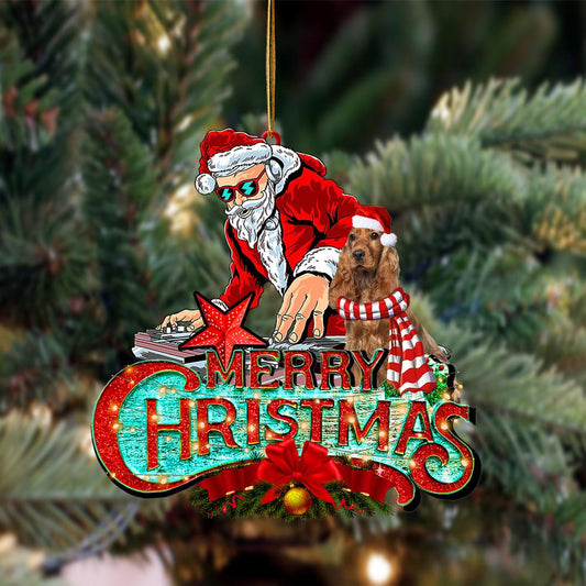 Cocker Spaniel (2)-Christmas Rock Two Sided Ornament