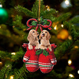 Cocker Spaniel Inside Your Gloves Christmas Holiday-Two Sided Ornament Christmas 2022 Ornament Gift