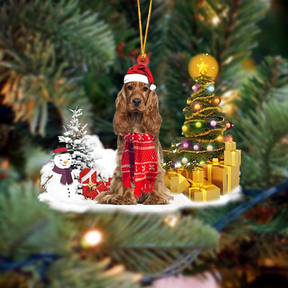 Godmerch- Ornament- Cocker Spaniel Christmas Ornament Dog Ornament, Car Ornament, Christmas Ornament