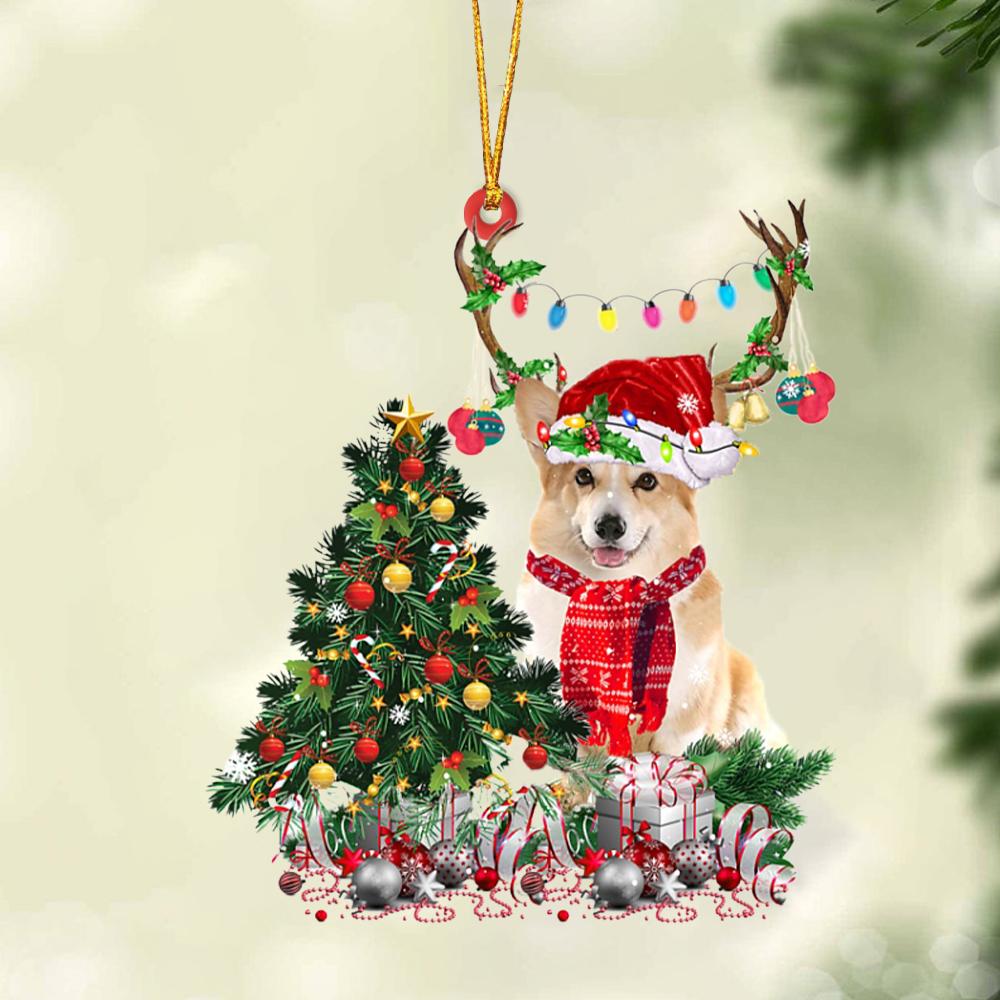 Godmerch- Ornament- Corgi-Christmas Tree Gift Hanging Ornament, Happy Christmas Ornament, Car Ornament