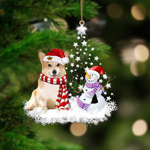 Corgi-Star Tree Hanging Ornament
