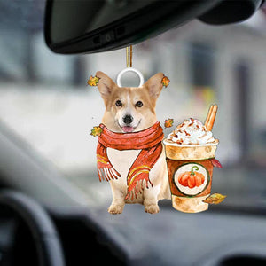 Corgi-Pumpkin Spice Kinda-Two Sided Ornament