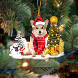 Corgi Christmas Ornament Christmas Tree Hanging Acrylic Ornament Gift