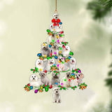 Ornament- Coton De Tulear-Christmas Tree Lights-Two Sided Ornament, Happy Christmas Ornament, Car Ornament