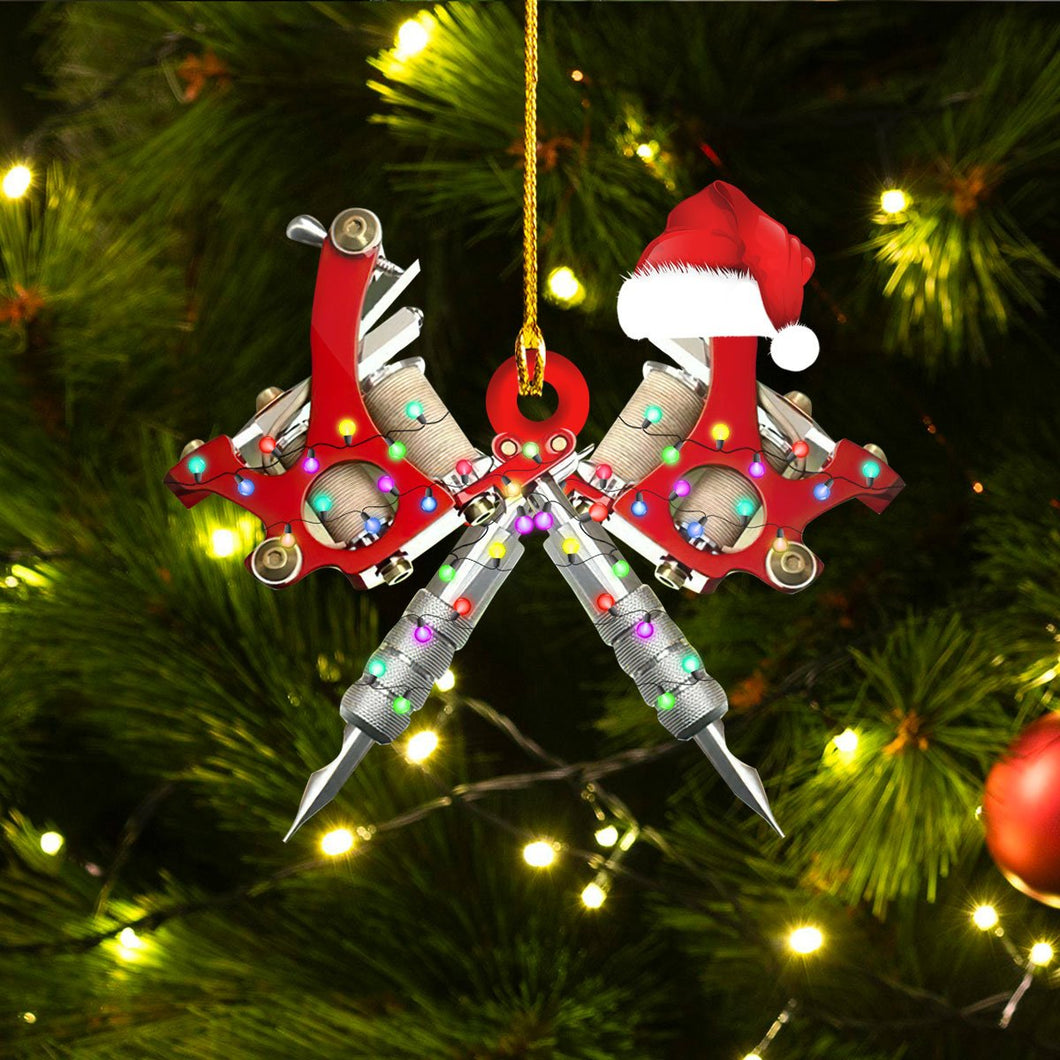 Tattoo Machine Christmas Light - Shaped Ornament - QB95