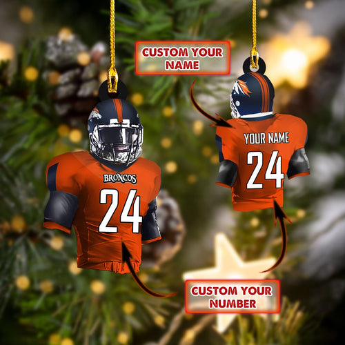 Custom Shaped Ornament - Broncos - H9h3-796 Car Ornament