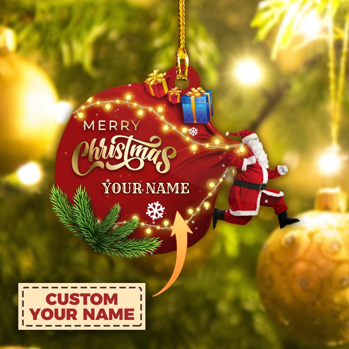 Santa Claus Xmas Ornament, Santa Claus Christmas Tree Decoration, Santa Claus Ornament